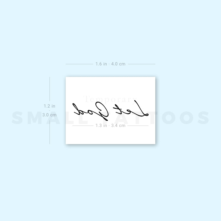 Let God Temporary Tattoo (Set of 3)