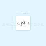 Small Infinity Arrow Temporary Tattoo (Set of 3)