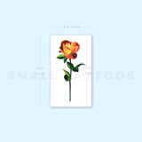 Orange Rose Temporary Tattoo by Zihee (Set of 3)