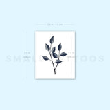 Grey Leaves Temporary Tattoo by Zihee (Set of 3)