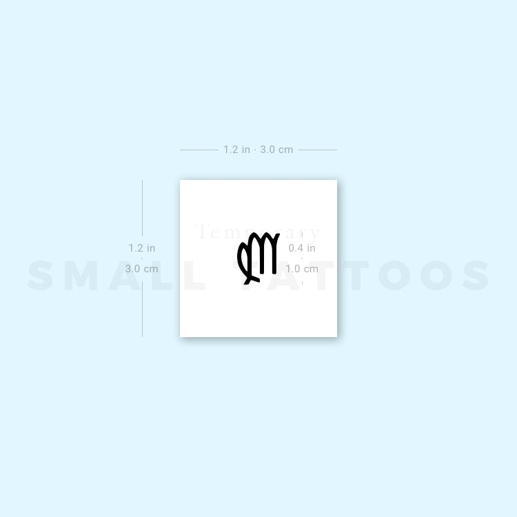 Tatuaje temporal del símbolo del zodiaco Virgo (juego de 3)
