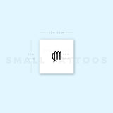 Virgo Zodiac Symbol Temporary Tattoo (Set of 3)