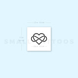 Heart And Infinity Temporary Tattoo (Set of 3)