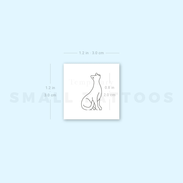 Standing Cat Temporary Tattoo (Set of 3)