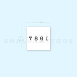 1987 Birth Year Temporary Tattoo (Set of 3)