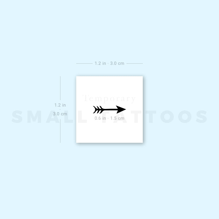 Tiny Arrow Temporary Tattoo (Set of 3)