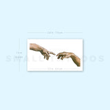 Creation of Adam Hands Temporary Tattoo (Set of 3)