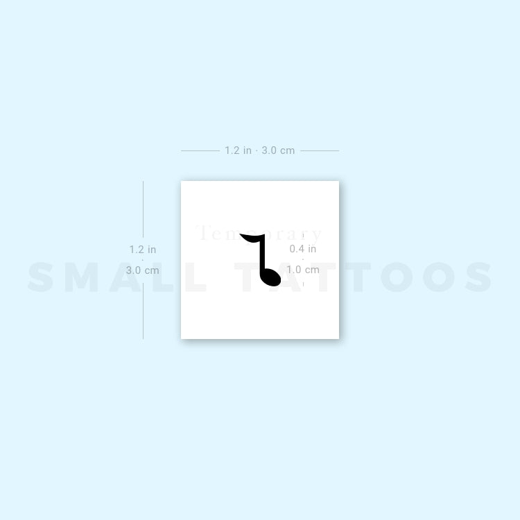 Music Note Temporary Tattoo (Set of 3)