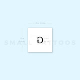 G Uppercase Serif Letter Temporary Tattoo (Set of 3)