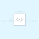 Tiny Fine Line Infinity Symbol Temporary Tattoo (Set of 3)