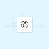 Small Planet Earth (Africa) Temporary Tattoo (Set of 3)