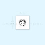Small Planet Earth (Atlantic Ocean) Temporary Tattoo (Set of 3)