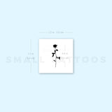 Small Black Rose Temporary Tattoo (Set of 3)