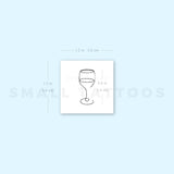Fine Line Wine Glass Temporary Tattoo (Set of 3)