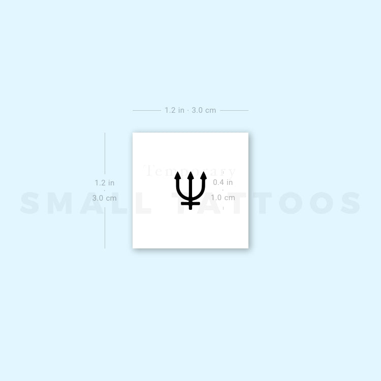 Neptune Planetary Symbol Temporary Tattoo (Set of 3)