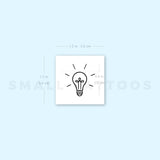 Shining Light Bulb Temporary Tattoo (Set of 3)
