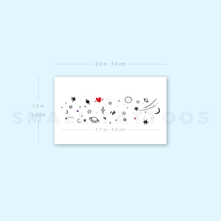 Galaxy Temporary Tattoo (Set of 3)