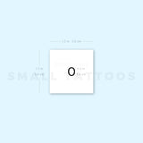 O Uppercase Typewriter Letter Temporary Tattoo (Set of 3)