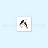 Birds In Love Temporary Tattoo (Set of 3)