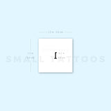 L Lowercase Typewriter Letter Temporary Tattoo (Set of 3)
