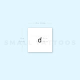 B Lowercase Typewriter Letter Temporary Tattoo (Set of 3)