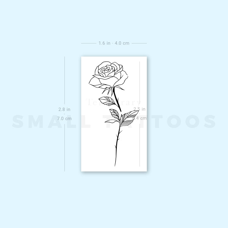 Tatuaje temporal de rosa de 1991.ink (juego de 3)