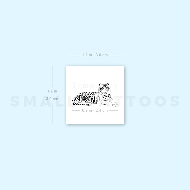 Tiger Resting Temporary Tattoo (Set of 3)