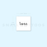 Serif Font 'Soul' Temporary Tattoo