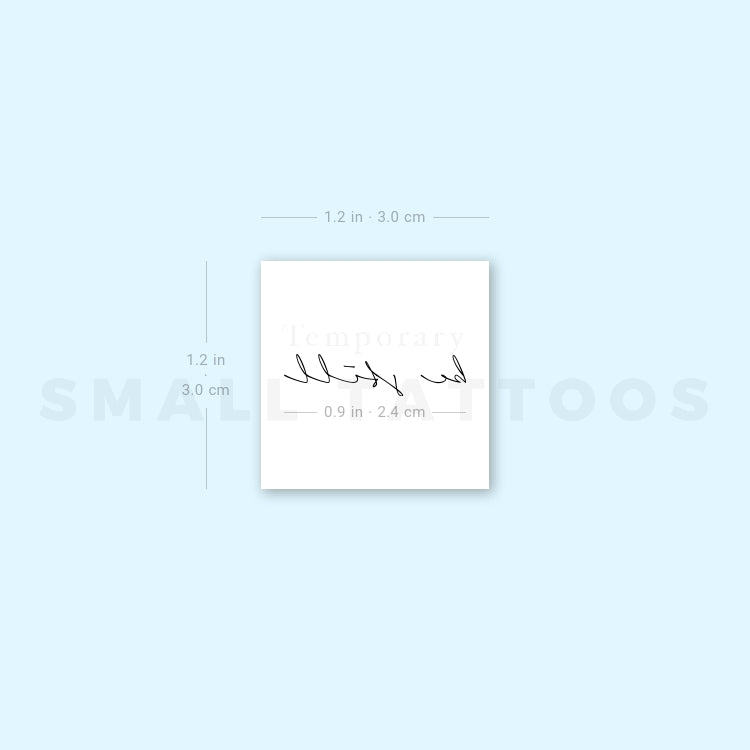 Handwritten 'Be Still' Temporary Tattoo (Set of 3)