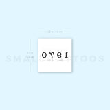 1970 Birth Year Temporary Tattoo (Set of 3)