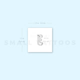 Old English J Letter Temporary Tattoo (Set of 3)
