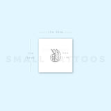 Old English G Letter Temporary Tattoo (Set of 3)