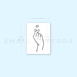 Korean ILY Sign Temporary Tattoo (Set of 3)