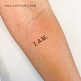 I AM Temporary Tattoo (Set of 3)