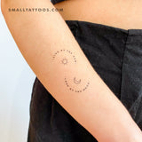 Live By The Sun Love By The Moon Temporary Tattoo (Set of 3)