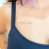 Just Breathe Temporary Tattoo (Set of 3)