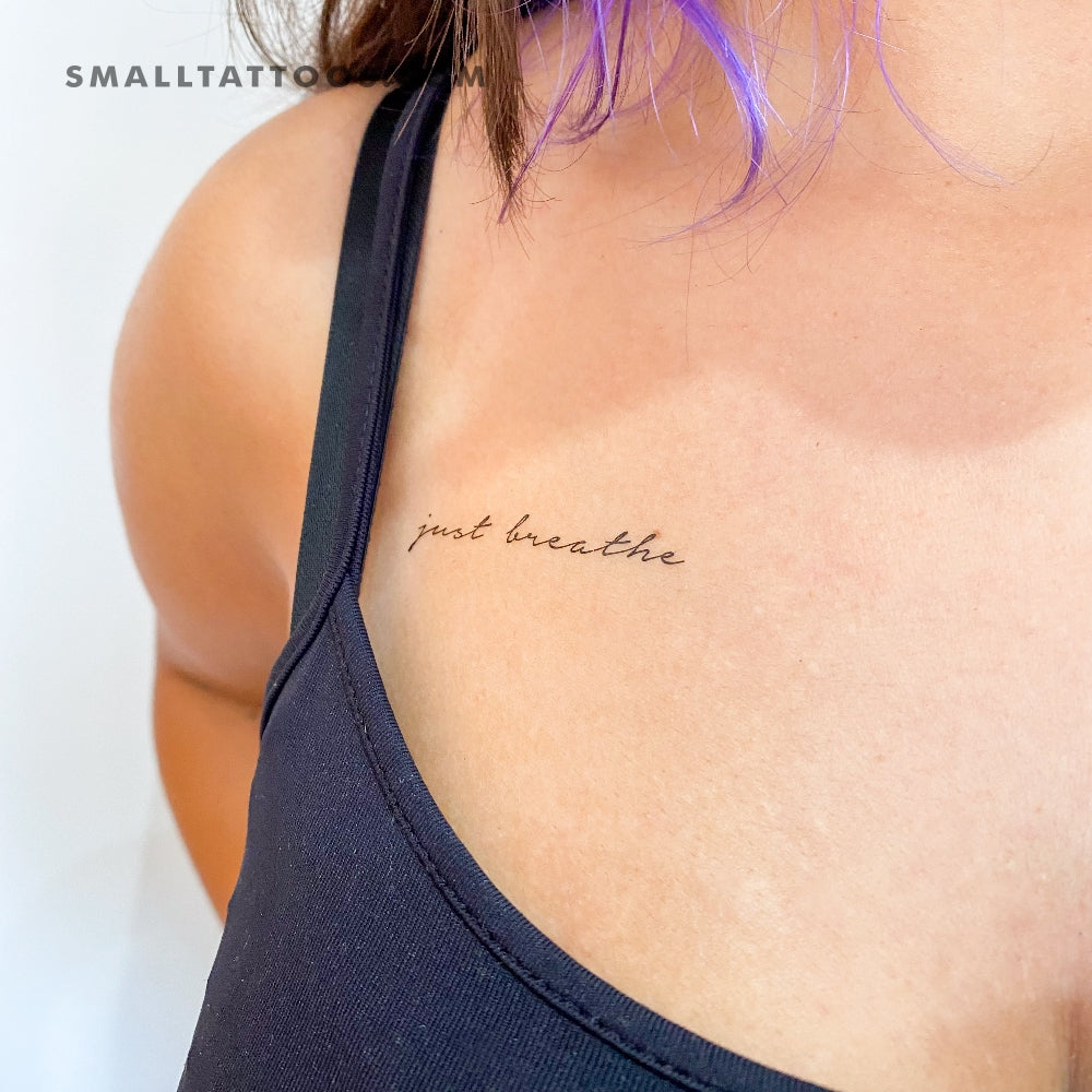 Just Breathe Temporary Tattoo (Set of 3)