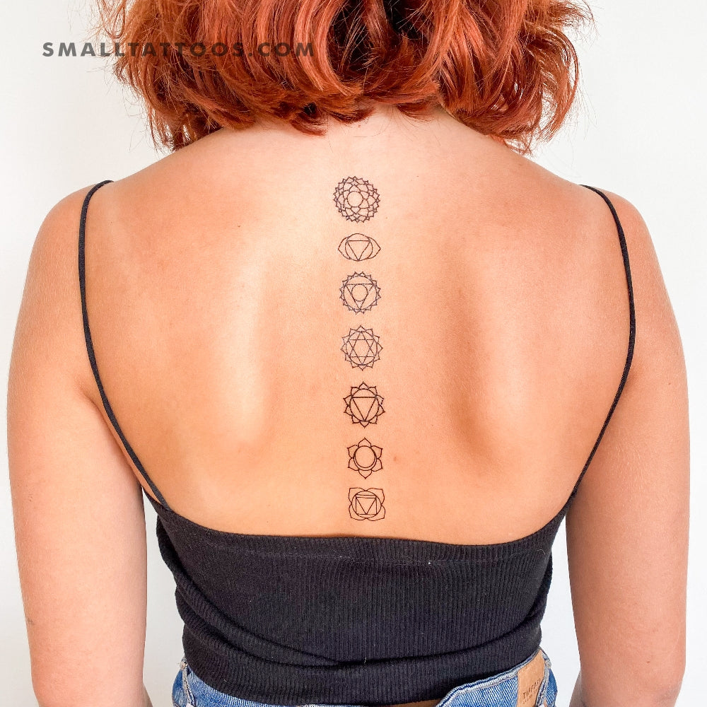 Anahata Chakra Temporary Tattoo set of 3 -  Israel