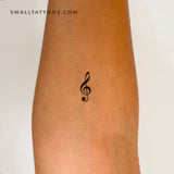 Small Treble Clef Temporary Tattoo (Set of 3)