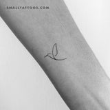 Minimalist Hummingbird Temporary Tattoo (Set of 3)
