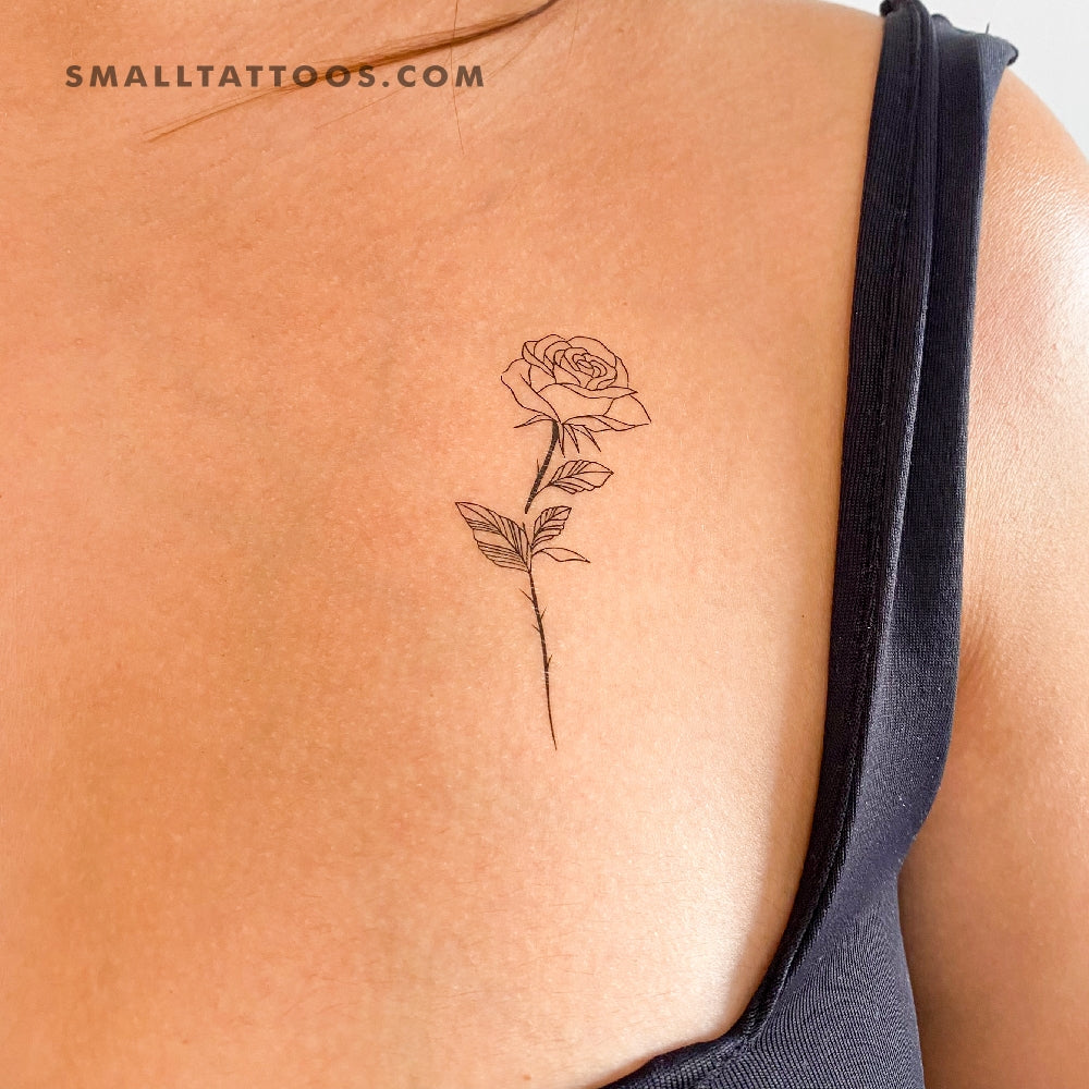 Tatuaje temporal de rosa de 1991.ink (juego de 3)