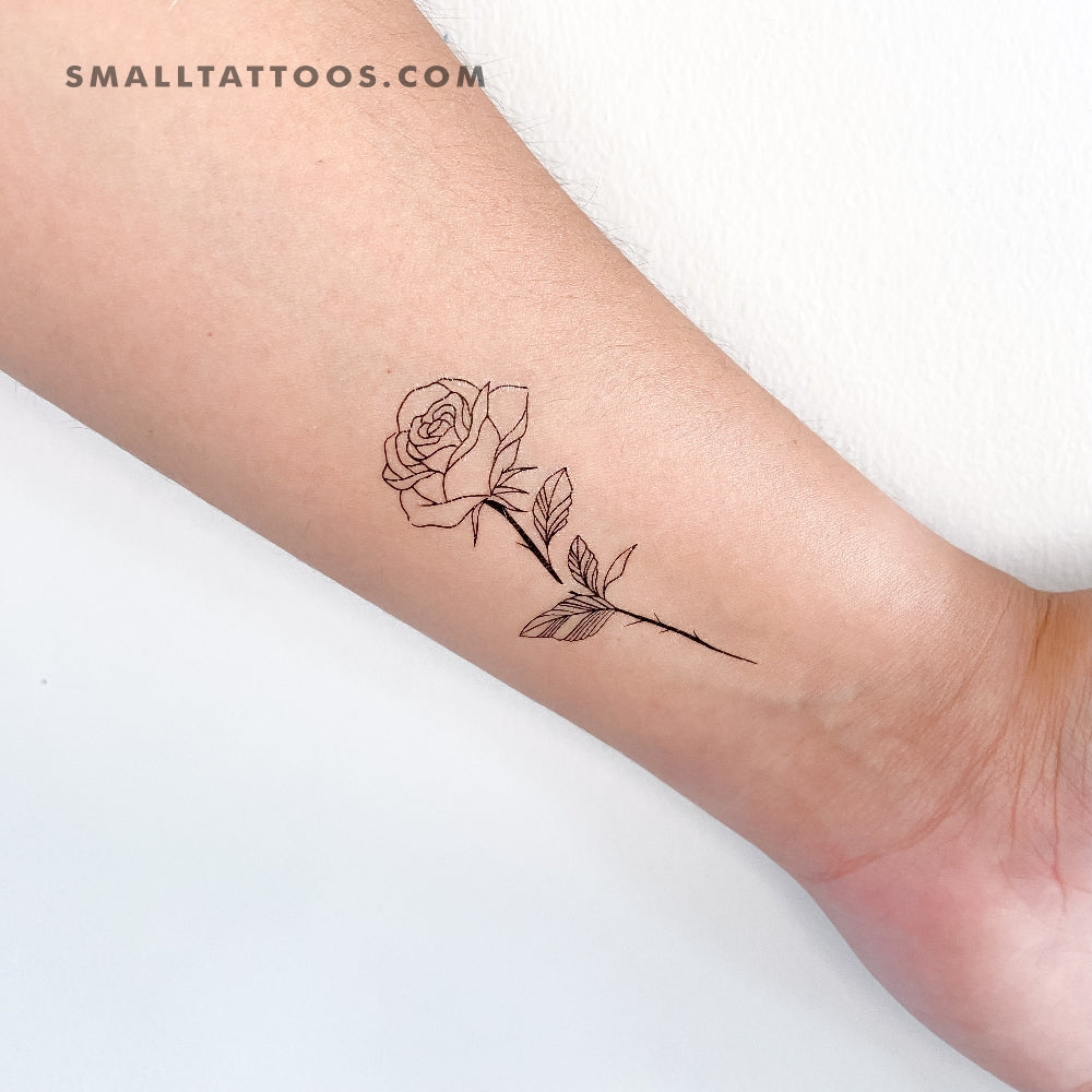Tatuaje temporal de rosa de 1991.ink (juego de 3)