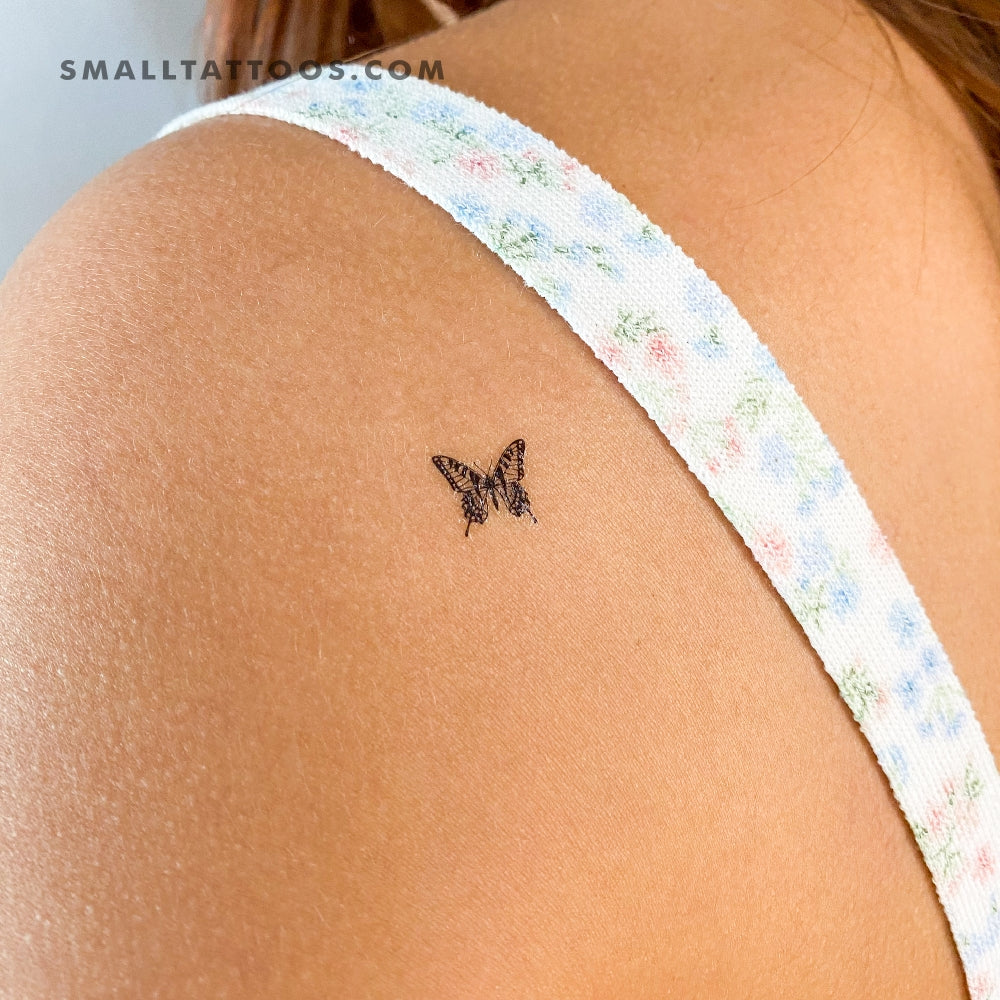 Tatuaje temporal de mariposa cola de golondrina (juego de 3)
