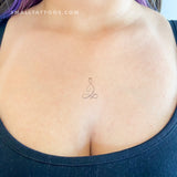 Meditation Unalome Temporary Tattoo (Set of 3)