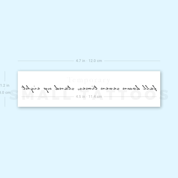 Fall Down Seven Times, Stand Up Eight Temporary Tattoo (Set of 3)