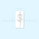 Moon Rose by Jakenowicz Temporary Tattoo - Set of 3