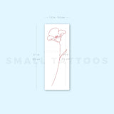 Tatuaje temporal "Amapola roja" de Jakenowicz - Juego de 3