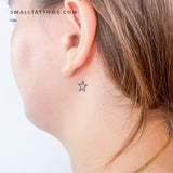 Star Outline Temporary Tattoo (Set of 3)