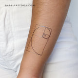 Golden Spiral Temporary Tattoo (Set of 3)