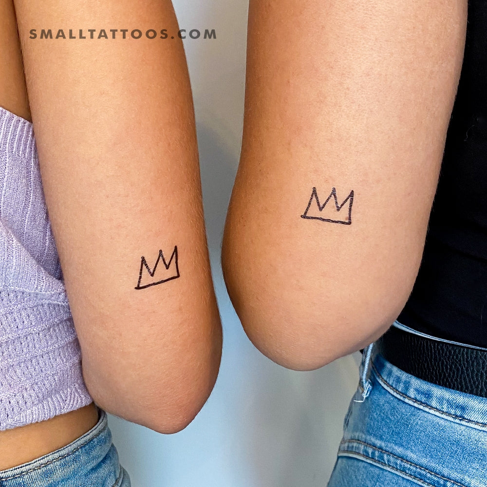 Tatuaje temporal de la corona de Basquiat (juego de 3)